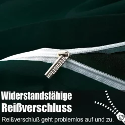 Soifox Kissenbezug 40x70 cm im 2er Set, Dunkelgrün, 100% Mikrofaser, mit
