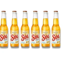 Sol Cerveza Lagerbier 6 x 0,33l - Mexikanisches Lagerbier 4,2 % Vol