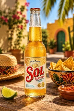 Sol Cerveza Lagerbier 6 x 0,33l - Mexikanisches Lagerbier 4,2 % Vol