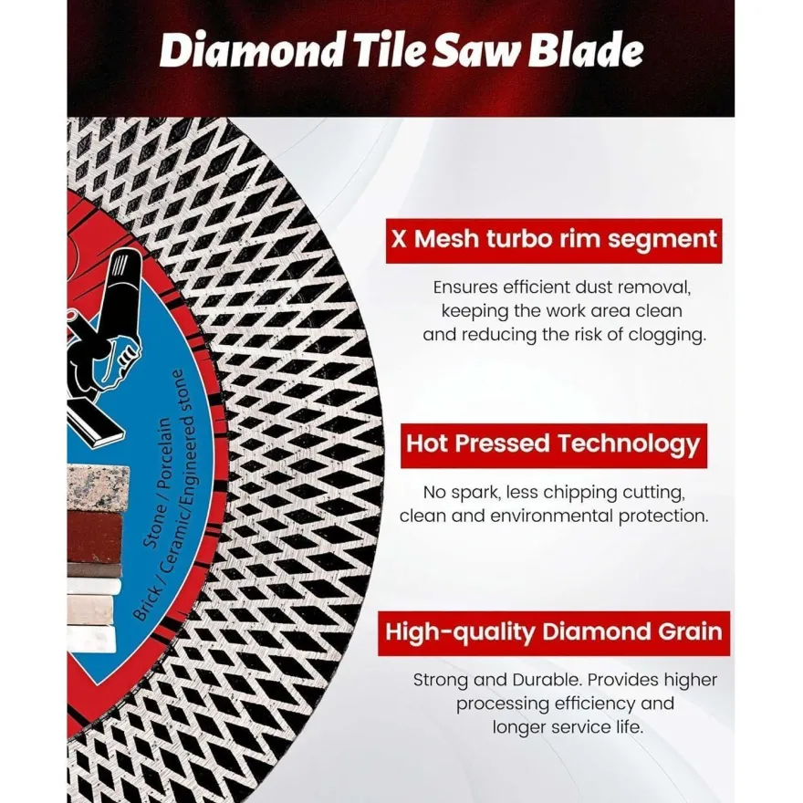 Solidure 125 mm Super-Fliesen-Klinge Turbo-Porzellan-Diamantscheibe mit