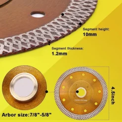 Solidure 115mm Super Thin Diamant Fliesenschneidscheibe für Granit, Marmor