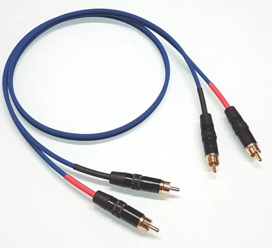 Sommercable -Onyx 2025- HiFi Cinchkabel - Stereokabel - OFC - Rean RCA - Blau