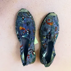 Sommerliche Natur Damen schuh Hand genaht Cotton Bequem Lila Farbe Gr. 39 Restposten
