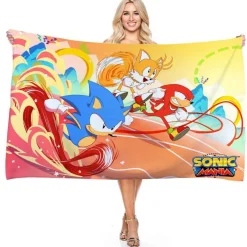 Sonic the Hedgehog Strandtuch Miles Tails Knuckles Echidna Badetücher Picknickmatte