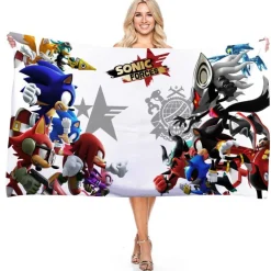 Sonic the Hedgehog Strandtuch Miles Tails Knuckles Echidna Badetücher Picknickmatte