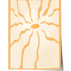 Sonne Abstrakt Poster · Geschenkidee · Modernes Wandbild · Print ohne Rahmen