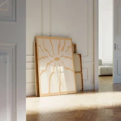 Sonne Abstrakt Poster · Geschenkidee · Modernes Wandbild · Print ohne Rahmen