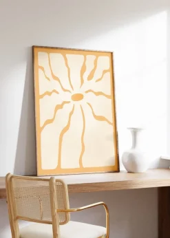 Sonne Abstrakt Poster · Geschenkidee · Modernes Wandbild · Print ohne Rahmen