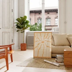 Sonne Abstrakt Poster · Geschenkidee · Modernes Wandbild · Print ohne Rahmen