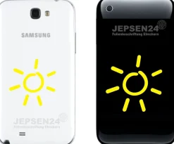 Sonnen Aufkleber - 5cm Sonne S75 für Auto Handy Ipad Spiegel usw