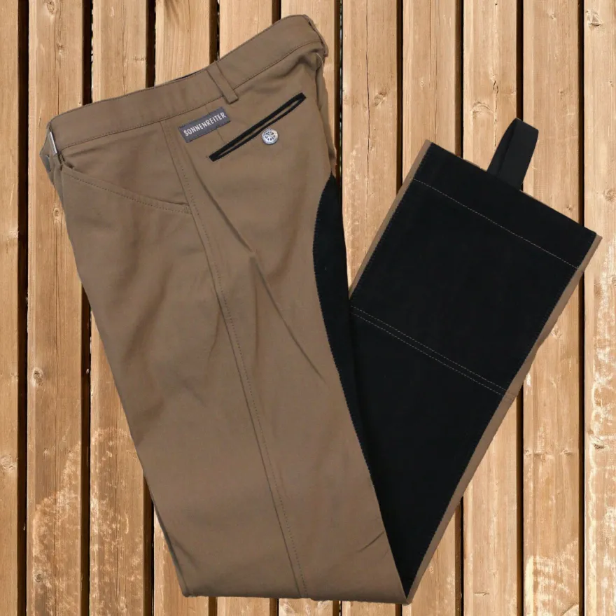 Sonnenreiter Herren Jodhpur Reithose Micro Rider Men, Jodhpurreithose braun-black