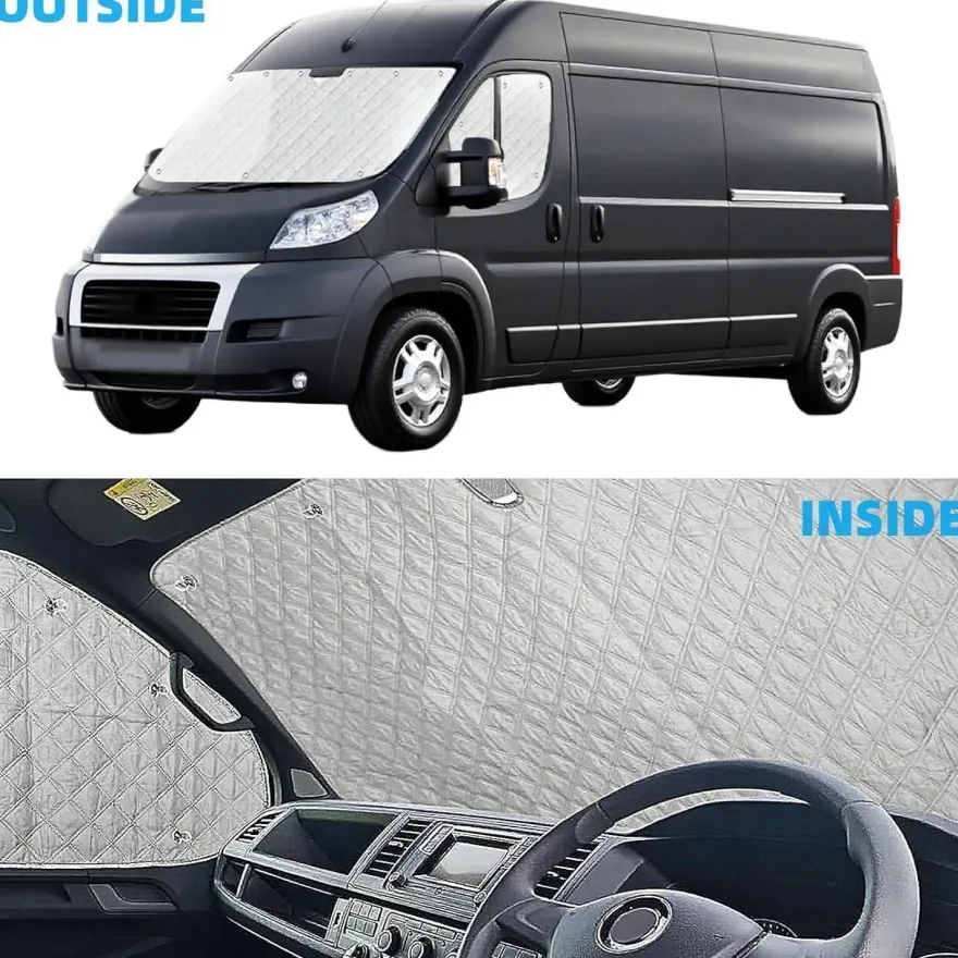 Sonnenschutz Auto Frontscheibe für FIAT Ducato Wohnmobil, Peugeot Boxer