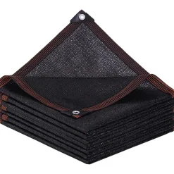 Sonnensegel Rechteckig Balkon Schattennetz 2x1m Schwarz UV-Schutz 100% HDPE