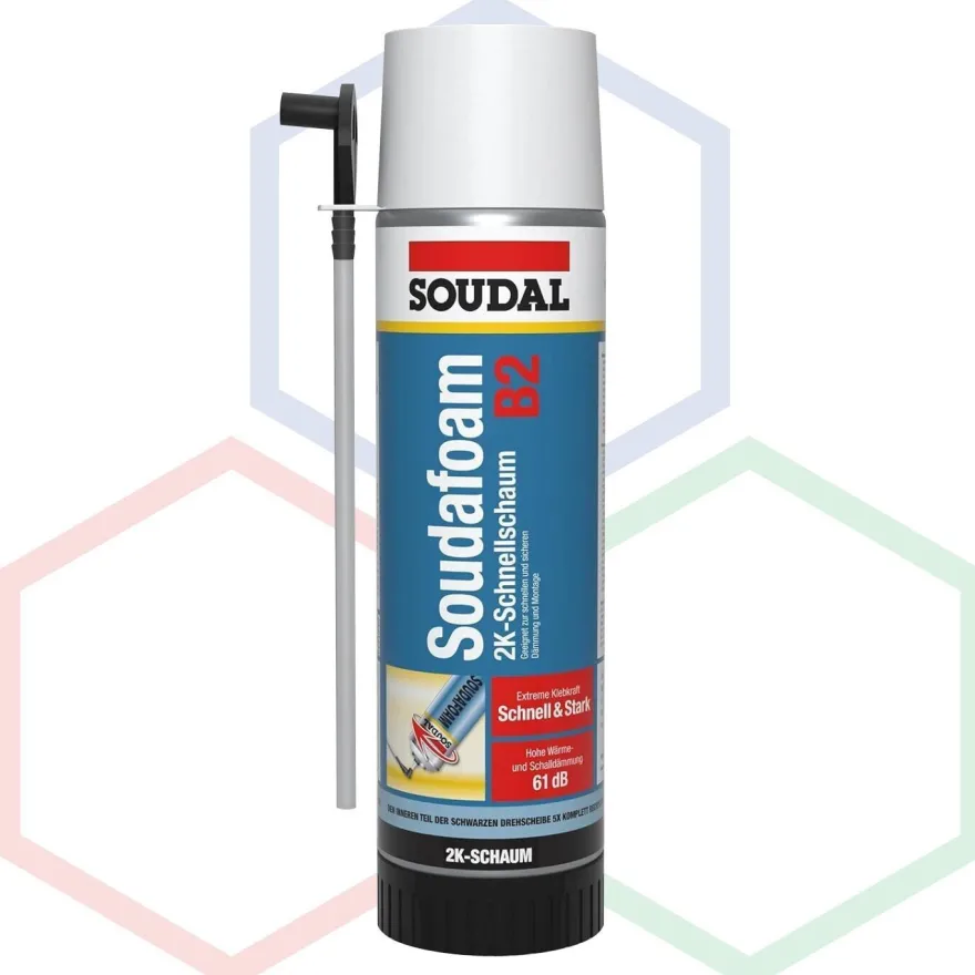 SOUDAL® - Soudafaom 2K B2 PU-Schaum Baustoffklasse B2 (MDI NEU) 400ml Dose
