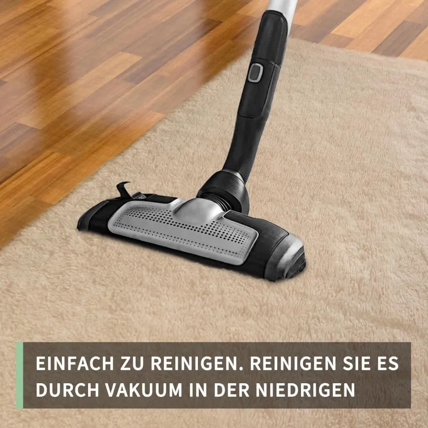 Sour Lemon Hochflor Teppich Beige 200x300 cm - Waschbar, Anti-Rutsch, Flauschig