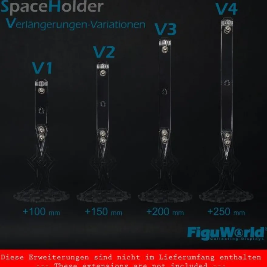 SpaceHolder® aus Plexiglas H2 Höhe 20,0 cm für eure LEGO Modelle