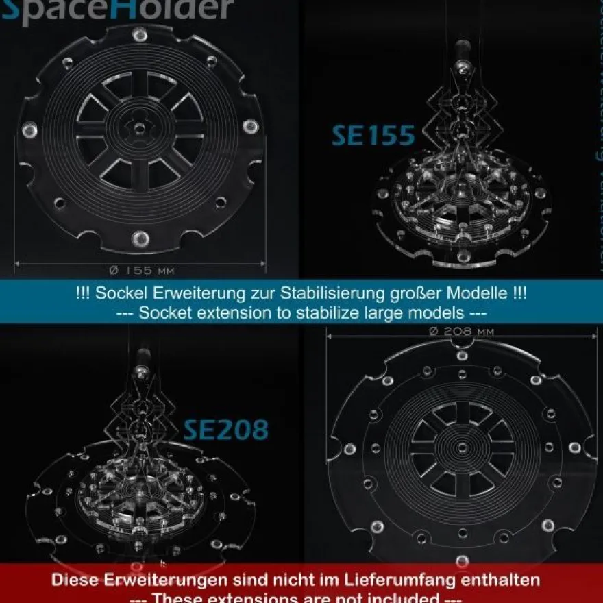 SpaceHolder® aus Plexiglas H2 Höhe 20,0 cm für eure LEGO Modelle