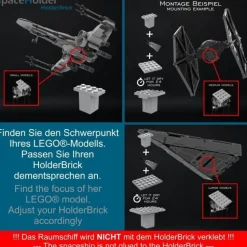 SpaceHolder® aus Plexiglas H2 Höhe 20,0 cm für eure LEGO Modelle