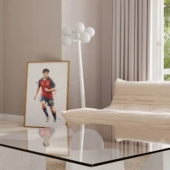 Spanien Fussball Poster · Geschenkidee · Aquarell Sport Wandbild · Deko Print