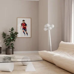 Spanien Fussball Poster · Geschenkidee · Aquarell Sport Wandbild · Deko Print