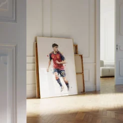 Spanien Fussball Poster · Geschenkidee · Aquarell Sport Wandbild · Deko Print