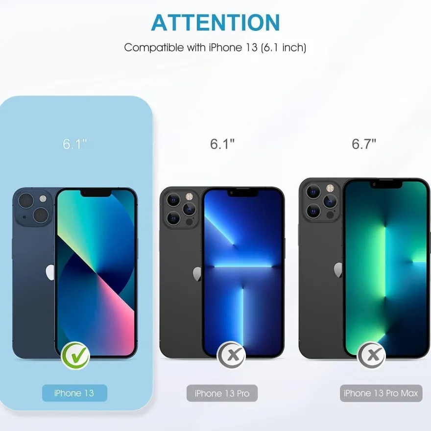 SPARIN Schutzfolie iPhone 13 6,1 Zoll 3 Stück Displayschutz Gehärtetes Glas 9H