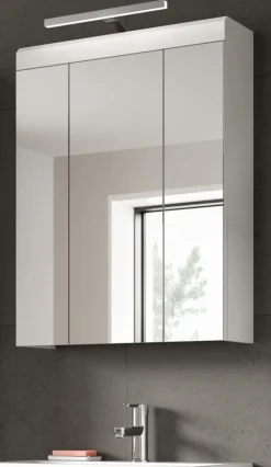 Spiegelschrank Badschrank weiß Hochglanz Badezimmer Spiegel Schrank 3-türig Shawn