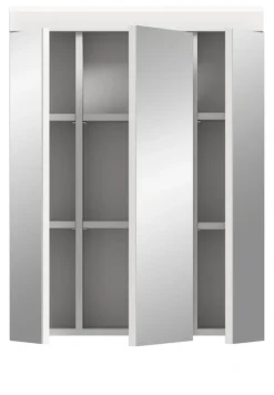 Spiegelschrank Badschrank weiß Hochglanz Badezimmer Spiegel Schrank 3-türig Shawn