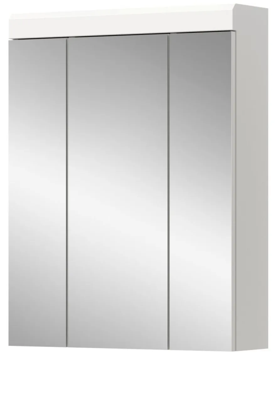 Spiegelschrank Badschrank weiß Hochglanz Badezimmer Spiegel Schrank 3-türig Shawn