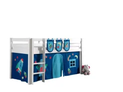 Spielbett Pino mit Textilset Kiefer Weiß