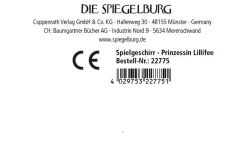 Spielgeschirr Prinzessin Lilliffee, Kinderspielgeschirr, Geschirr, Prinzessin,