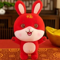 Spielzeug Plüschtiere Hase Plüschpuppe Kaninchen Jahr Maskottchen
