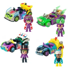 Spielzeug Spielset klappbares Fahrzeug mit Figur T-Racers Glow Race Serie 4 Mix