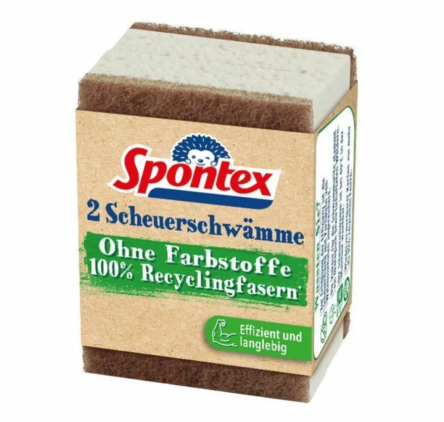 Spontex Scheuerschwämme ohne Farbstoffe 2er Neu im Sortiment (Gr. Normal)