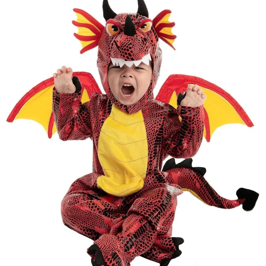 Spooktacular Creations Drachen Kostüm für Kinder (8-10 Jahre), Rot