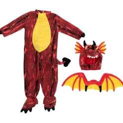 Spooktacular Creations Drachen Kostüm für Kinder (8-10 Jahre), Rot