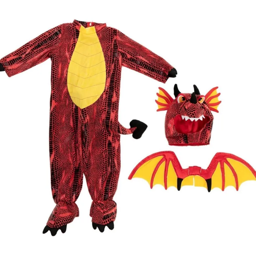 Spooktacular Creations Drachen Kostüm für Kinder (8-10 Jahre), Rot