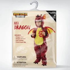 Spooktacular Creations Drachen Kostüm für Kinder (8-10 Jahre), Rot