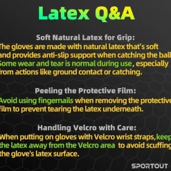 Sportout Torwarthandschuhe mit Fingersave, rutschfeste 4mm Latex Handflächen