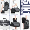 Sporttasche Herren 45L Groß Rucksack Schuhfach Nassfach Wasserdicht Grau