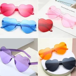Sprinlot 12er Pack Herz Party Brillen - Bunte und Lustige Brillen für Fasching