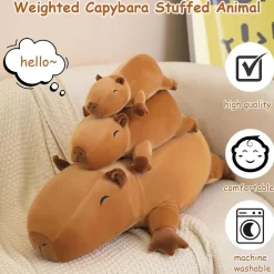 SQEQE Beschwertes Capybara Plüschtier 35 cm - Süßes Wasserschwein Kuscheltier