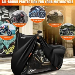 Srimmit Motorradgarage Winterfest Deluxe | 420D Oxford Abdeckplane mit Side+Top
