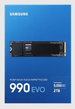 SSD 2TB Samsung M.2 PCI-E NVMe Gen4 990 EVO retail