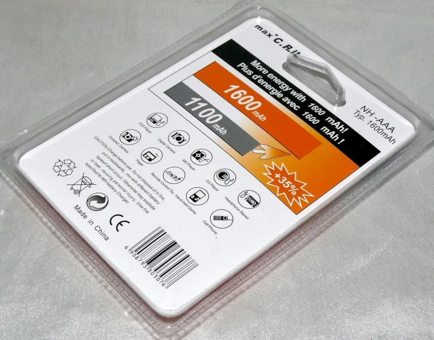 4St. AAA Aufladbare Akku Batterie Ni-MH 1,2V 1600mAh Kamera Telefon RC Fahrzeuge