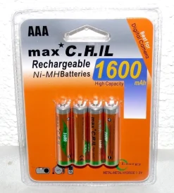 4St. AAA Aufladbare Akku Batterie Ni-MH 1,2V 1600mAh Kamera Telefon RC Fahrzeuge