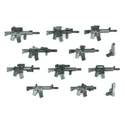 Stadtkommando Special-Forces Figuren SWAT Armee Soldat Schild Waffen Klemmbausteine