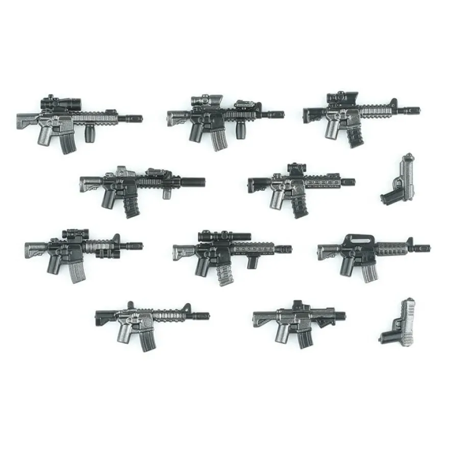 Stadtkommando Special-Forces Figuren SWAT Armee Soldat Schild Waffen Klemmbausteine
