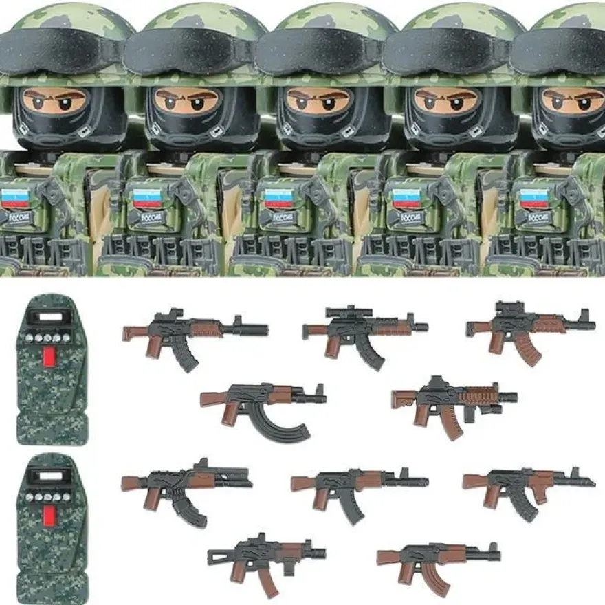 Stadtkommando Special-Forces Figuren SWAT Armee Soldat Schild Waffen Klemmbausteine