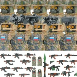 Stadtkommando Special-Forces Figuren SWAT Armee Soldat Schild Waffen Klemmbausteine